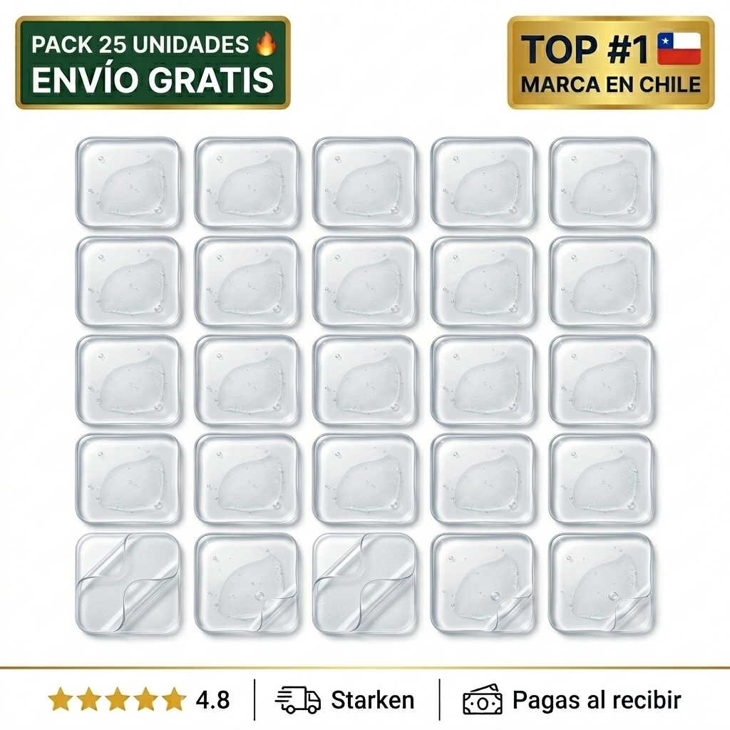 Almohadillas Adhesivas Transparentes Doble Cara