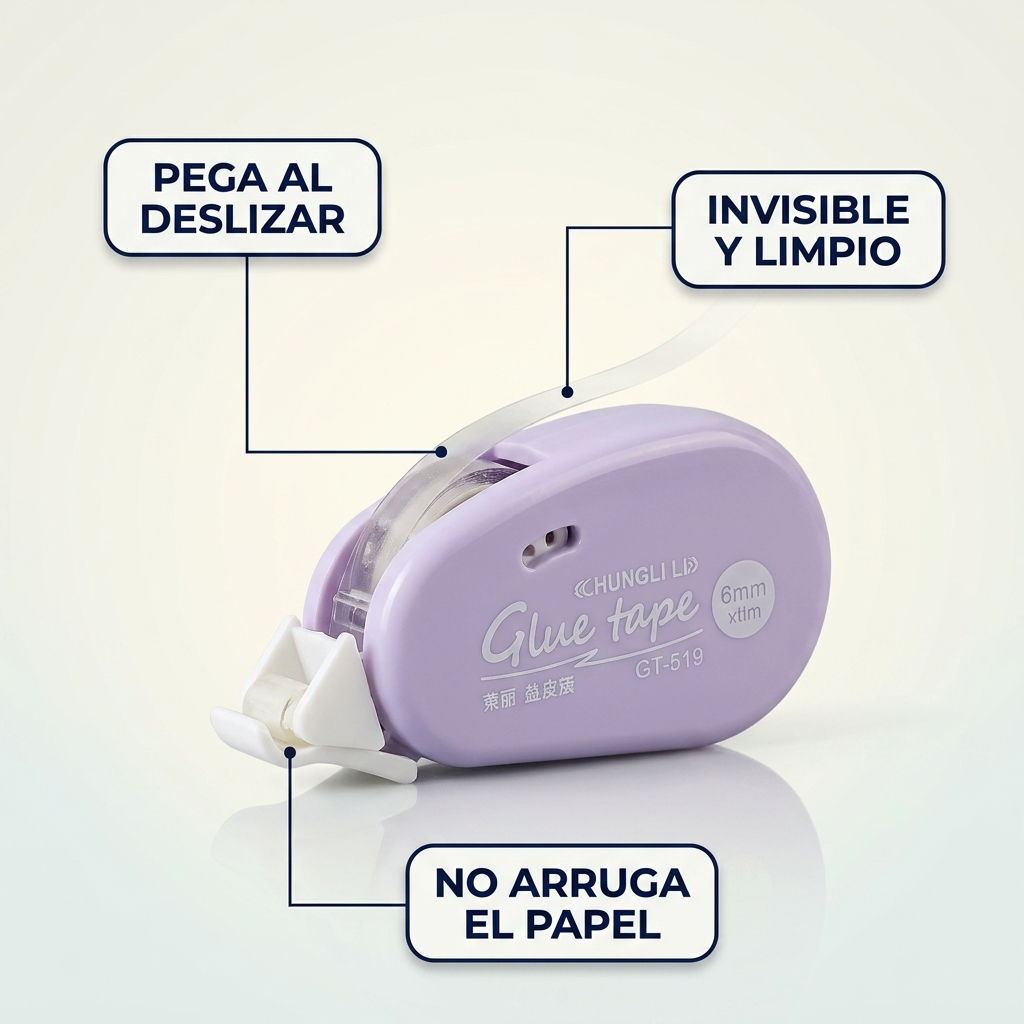 Rodillo Dispensador de Cinta Doble Cara – Pega al Deslizar