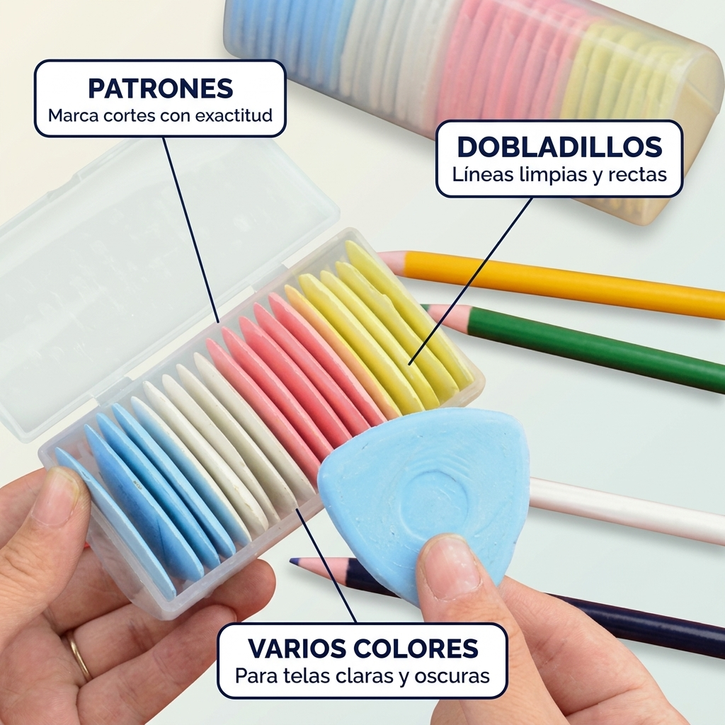 Set de Tizas de Sastre para Marcar Tela – Se Borra Fácil