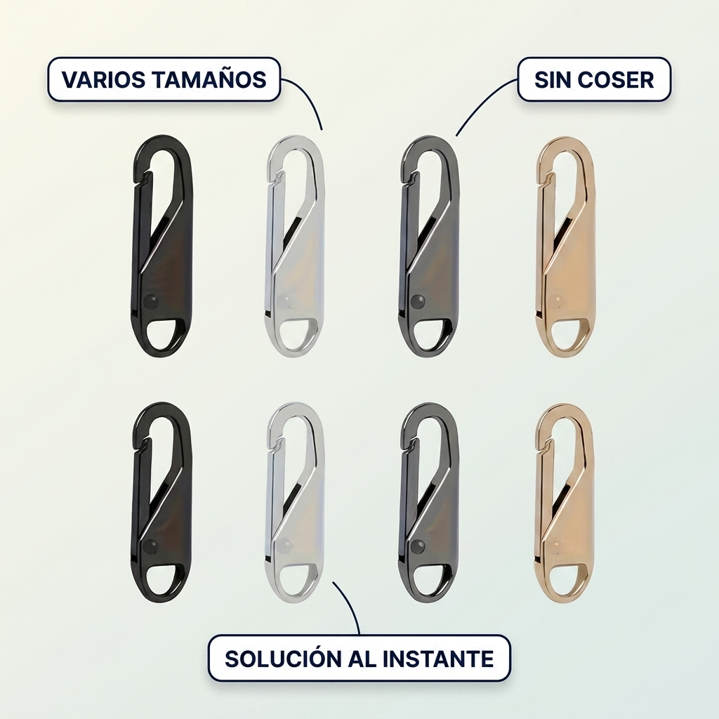Pack de Tiradores Reemplazables para Cierres – Sin Coser