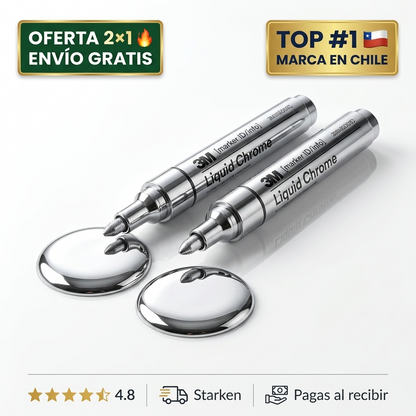 Marcadores Efecto Espejo Cromado – Personaliza Vidrio y Tazas
